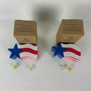 2 Sets - VTG NOS Avon Patriotic Star Salt & Pepper Shakers